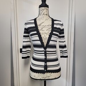 Vintage 90s Cecil McBee Dark Coquette Lolita Mori Hime Japan Cute Cardigan Top M